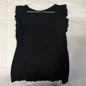 Black flowy top. Super cute